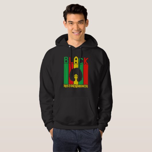 Black History Month Pride Distressed Melanin Ameri Hoodie (Vorne ganz)