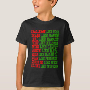 Black History Month Prix Black Power Führer T-Shirt