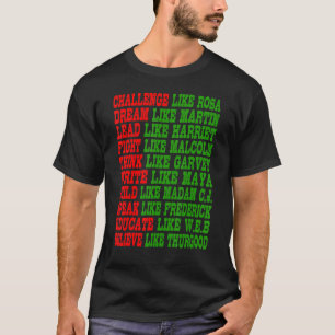 Black History Month Prix Black Power Führer T-Shirt