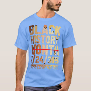 Black History Month Proud Black 24 7 365 Melanin J T-Shirt