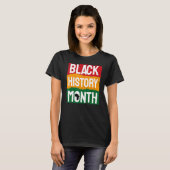 Black History Month Proud Black Afro African Pride T-Shirt (Vorne ganz)