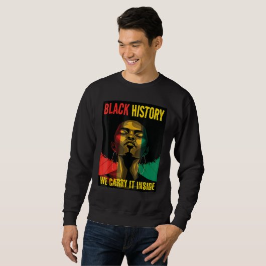 Black History Month Queen Melanin Afro African Pri Sweatshirt (Vorne ganz)