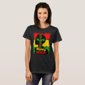 Black History Month Queen Melanin Afro African Pri T-Shirt (Vorne ganz)
