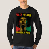 Black History Month Queen Melanin Afro African Pri T-Shirt (Vorderseite)