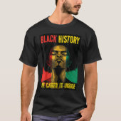 Black History Month Queen Melanin Afro African Pri T-Shirt (Vorderseite)