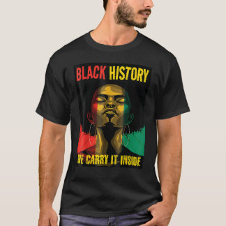Black History Month Queen Melanin Afro African Pri T-Shirt