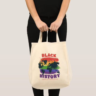Black History Month Rainbow World Map Unity Change Tragetasche