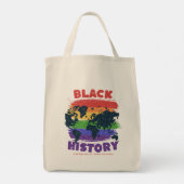 Black History Month Rainbow World Map Unity Change Tragetasche (Rückseite)