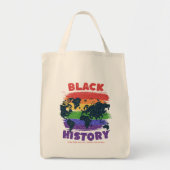 Black History Month Rainbow World Map Unity Change Tragetasche (Vorne)