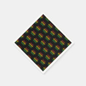 BLACK HISTORY MONTH Red Yellow Green BHM Paper Serviette (Ecke)
