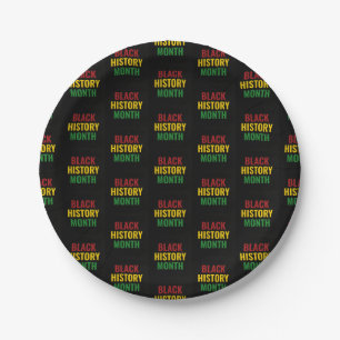 BLACK HISTORY MONTH Red Yellow Green BHM Pappteller
