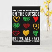 Black History Month Same Heart Inside  Karte (Gelbe Blume)