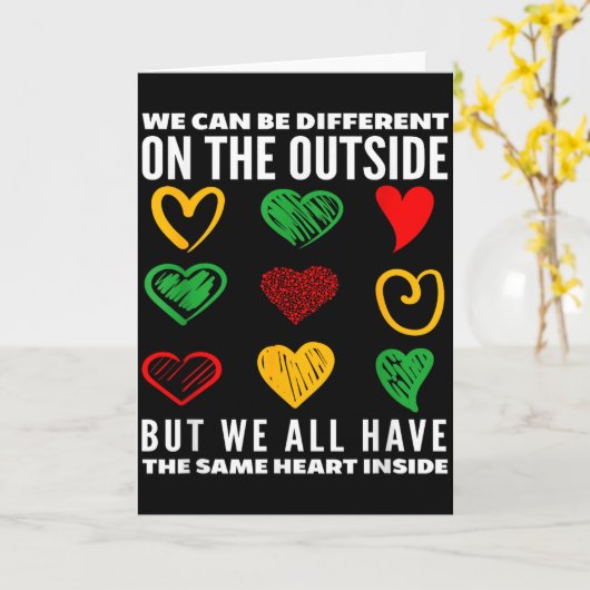 Black History Month Same Heart Inside  Karte (Gelbe Blume)