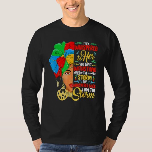 Black History Month Shirt African Woman Afro I Am (Vorderseite)