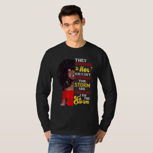 Black History Month Shirt African Woman Afro I Am (Vorne ganz)