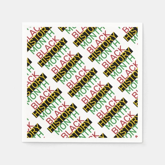 BLACK HISTORY MONTH Stilvolles BHM Papier Serviette (Vorderseite)