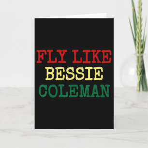 Black History Month T-Shirt Bessie Coleman Pilot G Karte