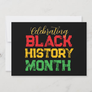 Black History Month Typografie feiern Einladung
