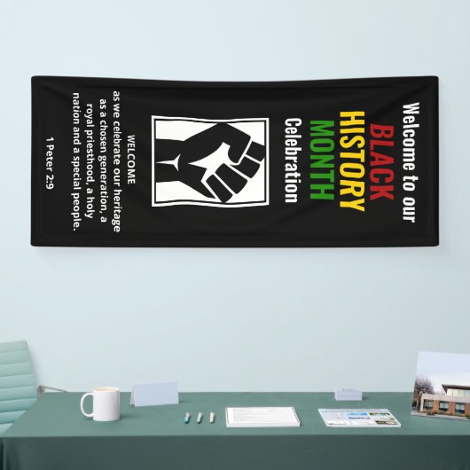 BLACK HISTORY MONTH Willkommenskonferenz Vertikal Banner (Messe)
