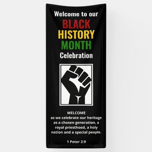 BLACK HISTORY MONTH Willkommenskonferenz Vertikal Banner (Vertikal)