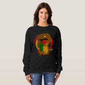 Black history month with african map flag for afro sweatshirt (Vorne ganz)