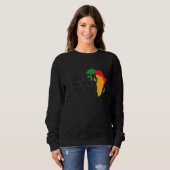 Black History Month Woman Melanin Afro Hair Black Sweatshirt (Vorne ganz)
