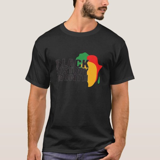 Black History Month Woman Melanin Afro Hair Black T-Shirt (Vorderseite)