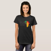 Black History Month Woman Melanin Afro Hair Black T-Shirt (Vorne ganz)