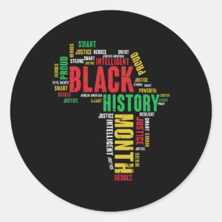 Black History Months African Continent Runder Aufkleber