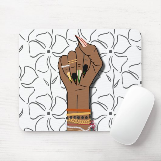 Black History Nail Art Mousepad (Mit Mouse)