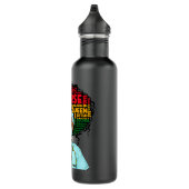 Black History Nurse African American Pride Afro Wo Edelstahlflasche (Rechts)