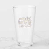 Black History Peace Liebe Melanin Glass Cup Glas (Rückseite)