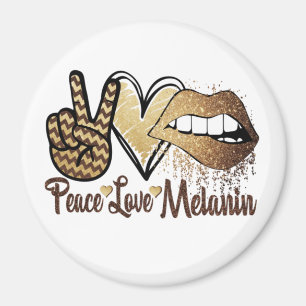 Black History Peace Liebe Melanin Magnet