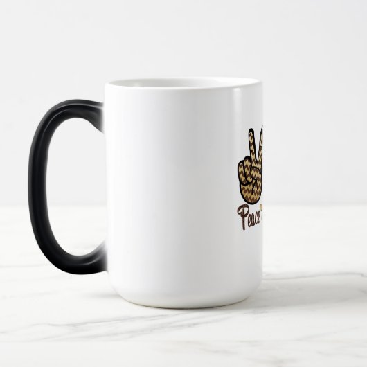 Black History Peace Liebe Melanin Morphing Tasse (Links)