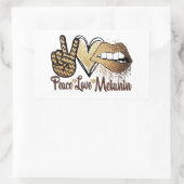Black History Peace Liebe Melanin Sticker (Tasche)