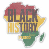 Black History Period Africa Map Cultural supporter Aufkleber (Vorderseite)