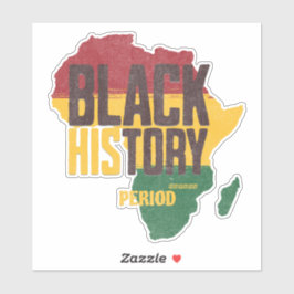 Black History Period Africa Map Cultural supporter Aufkleber