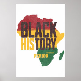Black History Period Africa Map Homeschool Familie Poster