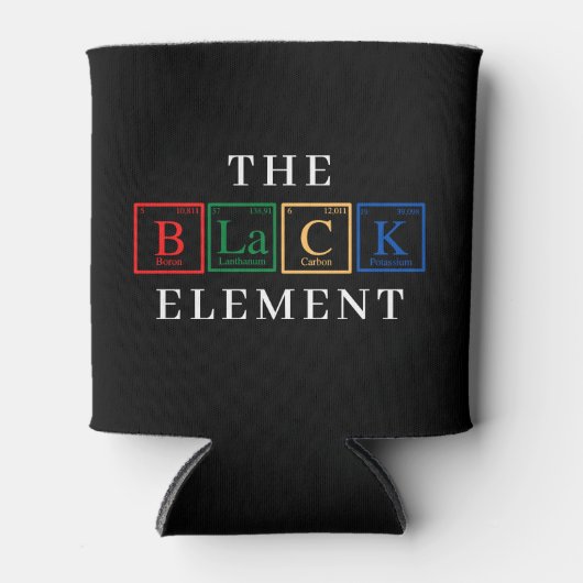 Black History Periodic Table Element Juneteenth Dosenkühler (Vorderseite)
