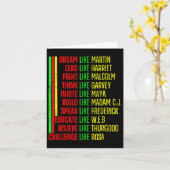 Black History Pride Martin Black Afro African Karte (Gelbe Blume)