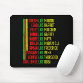 Black History Pride Martin Black Afro African Mousepad (Mit Mouse)