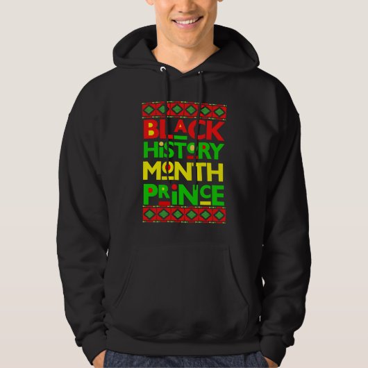 Black History Prince Melanin Boy Son Bruh Brown Sk Hoodie (Vorderseite)