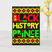 Black History Prince Melanin Boy Son Bruh Brown Sk Karte (Gelbe Blume)