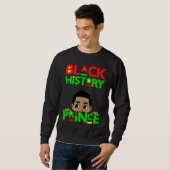 Black History Prince Melanin Boy Son Bruh Brown Sk Sweatshirt (Vorne ganz)