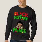 Black History Prince Melanin Boy Son Bruh Brown Sk Sweatshirt (Vorderseite)