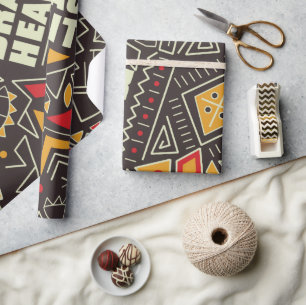 Black History Prix - Brave Heart Geometric Geschenkpapier