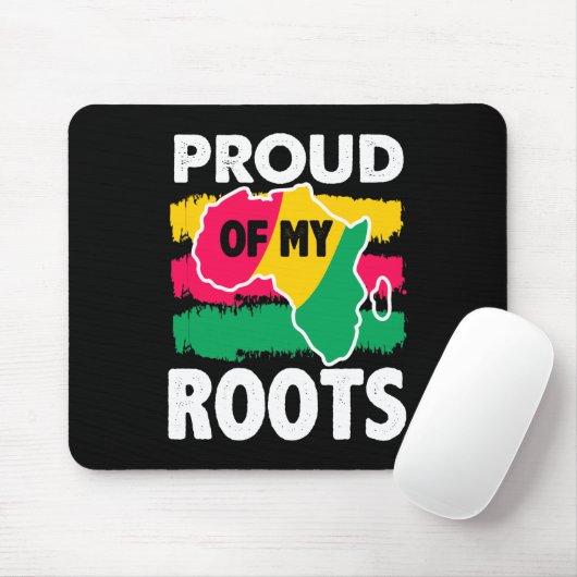 Black History Proud meiner Roots Mouse Pad Mousepad (Mit Mouse)