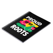 Black History Proud of My Roots Notebook Notizblock (Linke Seite)