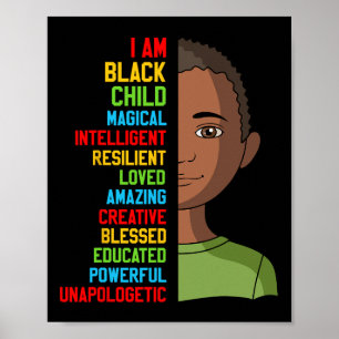 Black History S Kids Im Black Child Month Junge To Poster