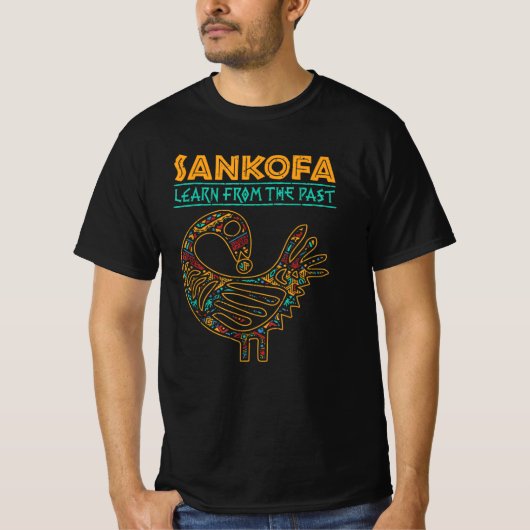 Black History Sankofa African Bird Junenth T-Shirt (Vorderseite)